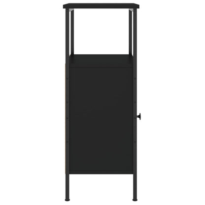 Comodino Nero 41x31x80 cm in Legno Multistrato - homemem39