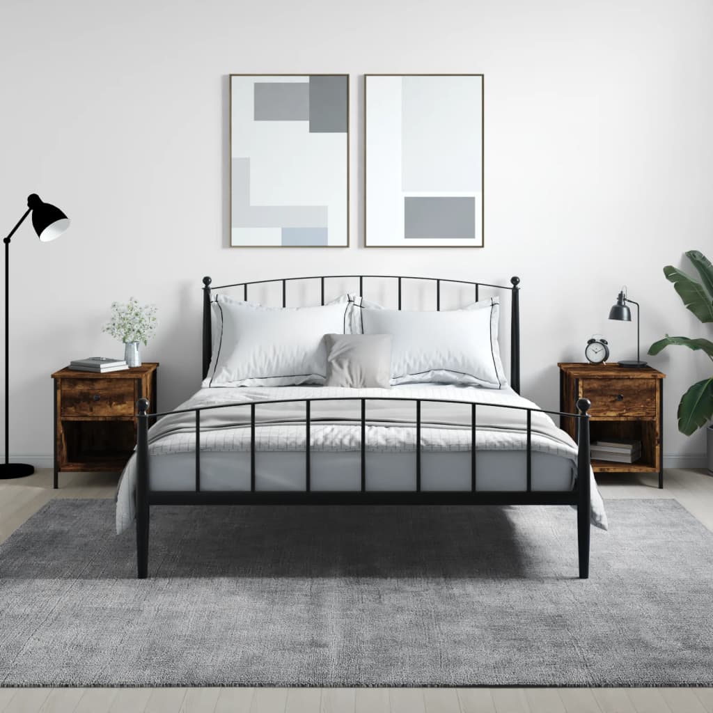 Comodini 2 pz Rovere Fumo 40x42x50 cm in Legno Multistrato - homemem39