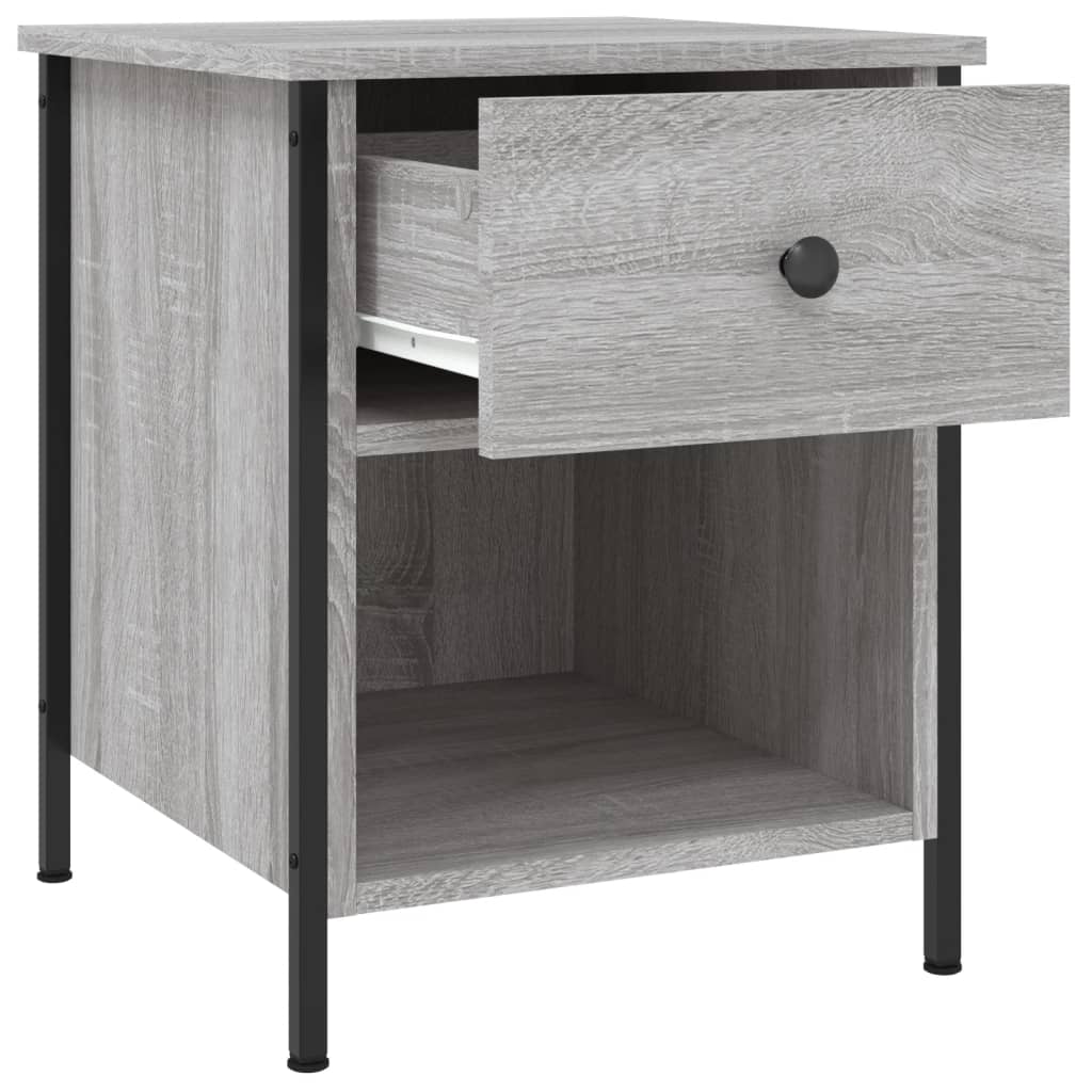 Comodino Grigio Sonoma 40x42x50 cm in Legno Multistrato - homemem39