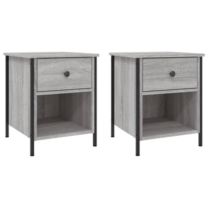 Comodini 2 pz Grigio Sonoma 40x42x50 cm in Legno Multistrato - homemem39