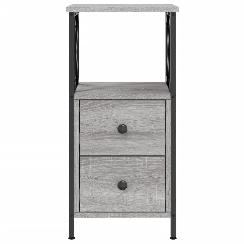 Comodino Grigio Sonoma 34x35,5x70 cm in Legno Multistrato - homemem39