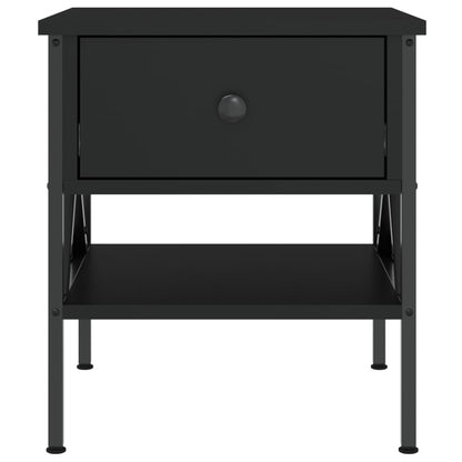 Comodino Nero 40x42x45 cm in Legno Multistrato - homemem39