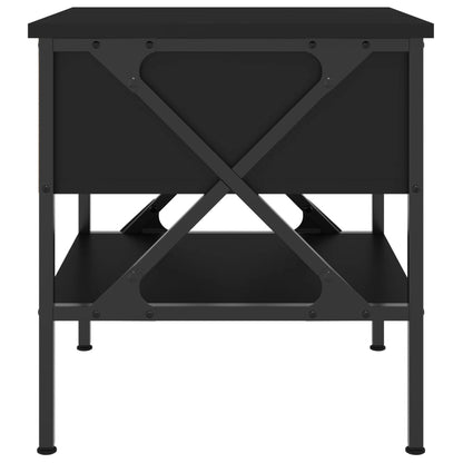 Comodino Nero 40x42x45 cm in Legno Multistrato - homemem39
