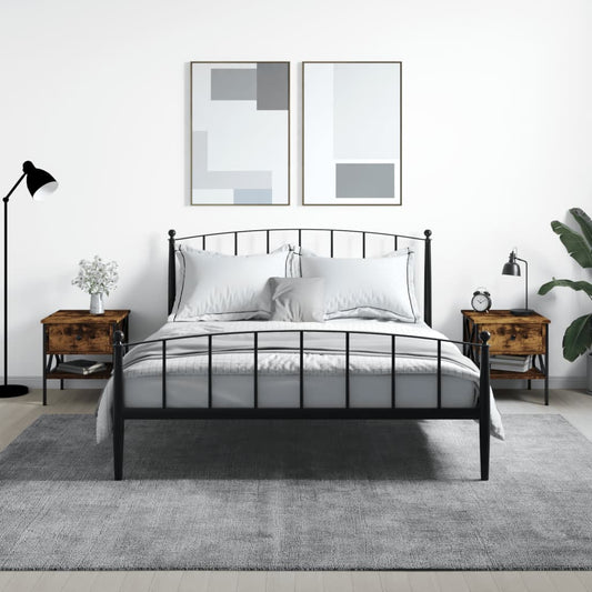 Comodini 2 pz Rovere Fumo 40x42x45 cm in Legno Multistrato - homemem39