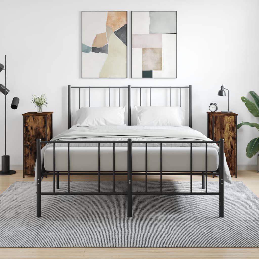 Comodini 2 pz Rovere Fumo 32x42x80 cm in Legno Multistrato - homemem39