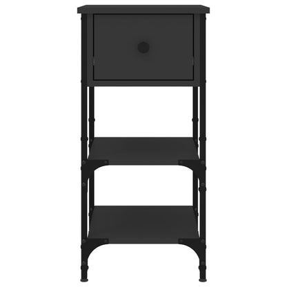 Comodini 2 pz Neri 34x36x70 cm in Legno Multistrato - homemem39