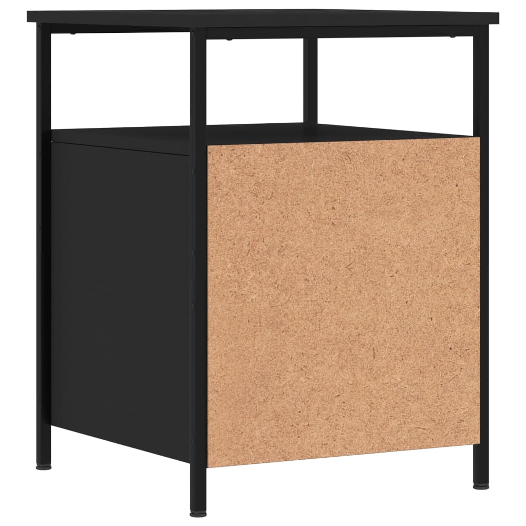 Comodini 2 pz Neri 44x45x60 cm in Legno Multistrato - homemem39
