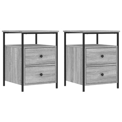 Comodini 2 pz Grigio Sonoma 44x45x60 cm in Legno Multistrato - homemem39