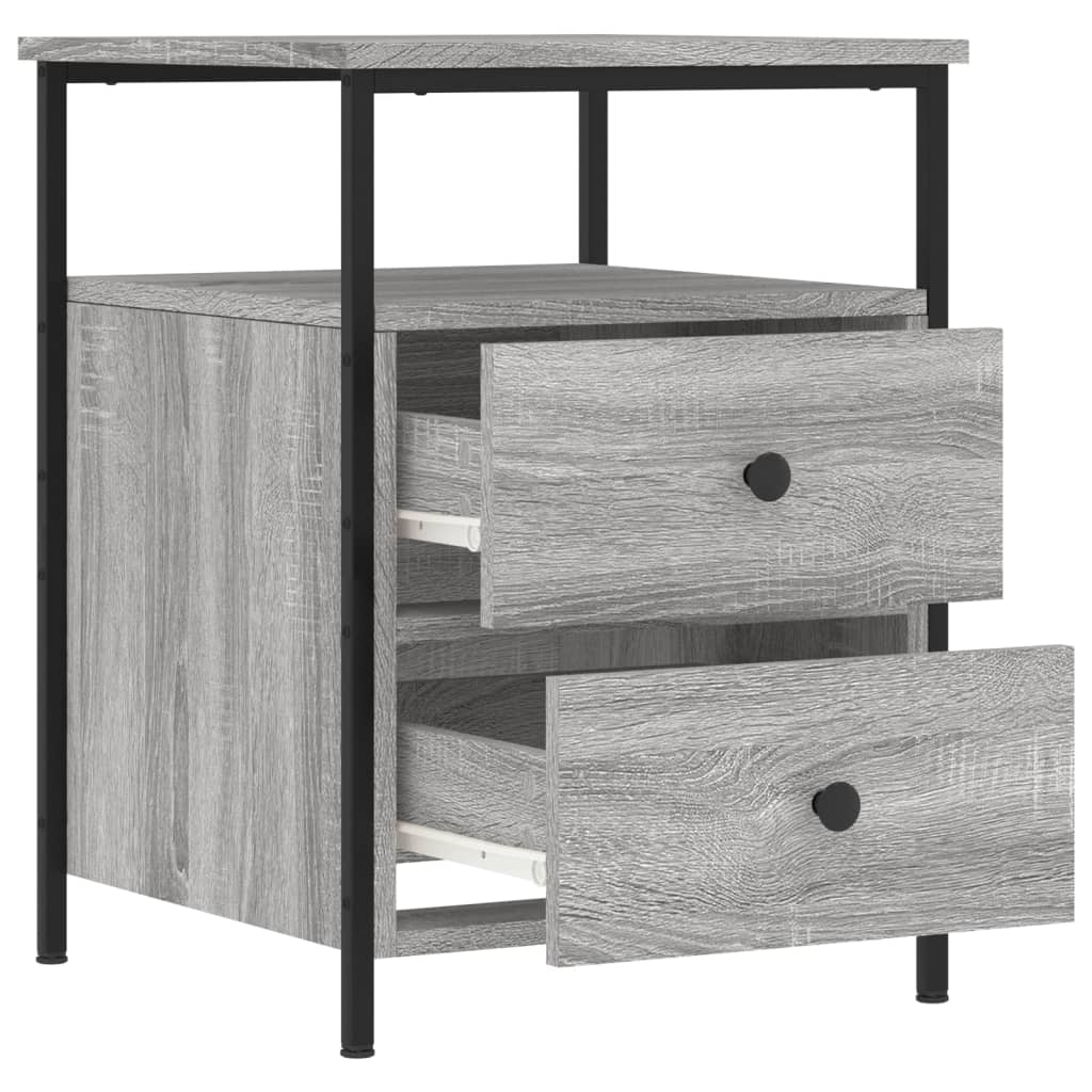 Comodini 2 pz Grigio Sonoma 44x45x60 cm in Legno Multistrato - homemem39