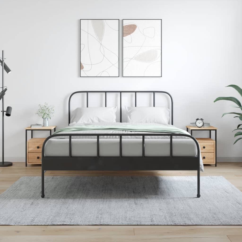 Comodini 2pz Rovere Sonoma 34x35,5x50 cm in Legno Multistrato - homemem39