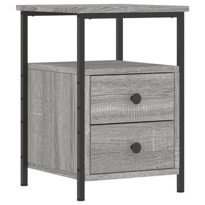 Comodini 2 pz Grigio Sonoma 34x35,5x50 cm in Legno Multistrato - homemem39