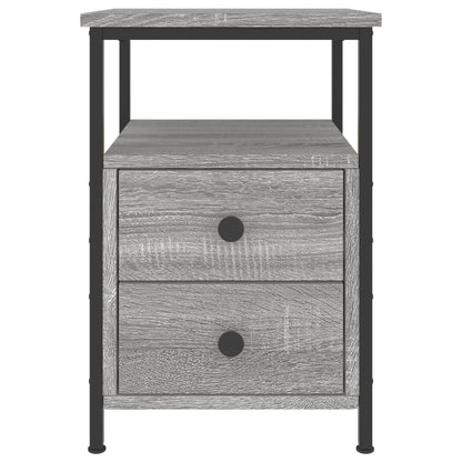 Comodini 2 pz Grigio Sonoma 34x35,5x50 cm in Legno Multistrato - homemem39