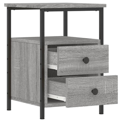 Comodini 2 pz Grigio Sonoma 34x35,5x50 cm in Legno Multistrato - homemem39