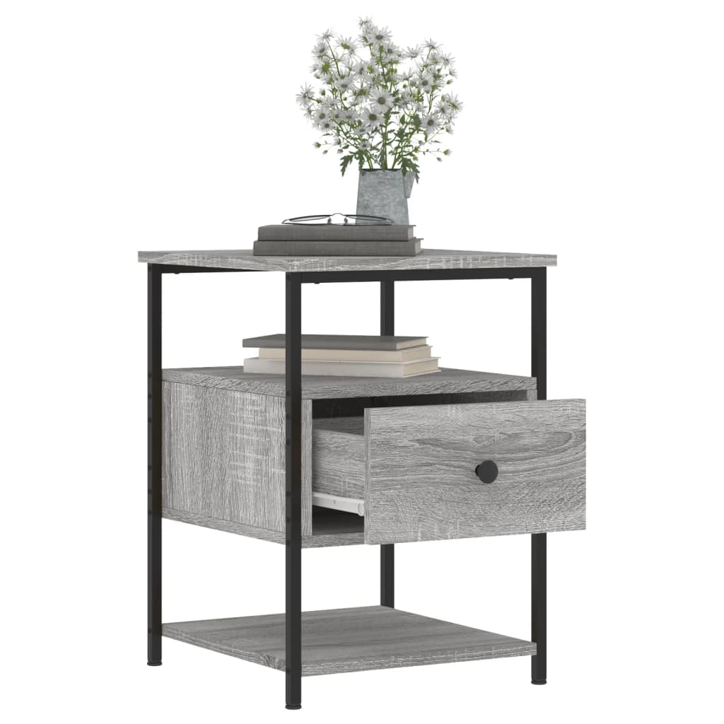Comodini 2 pz Grigio Sonoma 40x42x56 cm in Legno Multistrato - homemem39