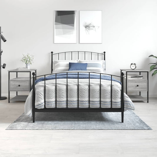 Comodini 2 pz Grigio Sonoma 40x42x56 cm in Legno Multistrato - homemem39