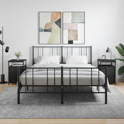 Comodini 2 pz Neri 40x42x60 cm in Legno Multistrato - homemem39