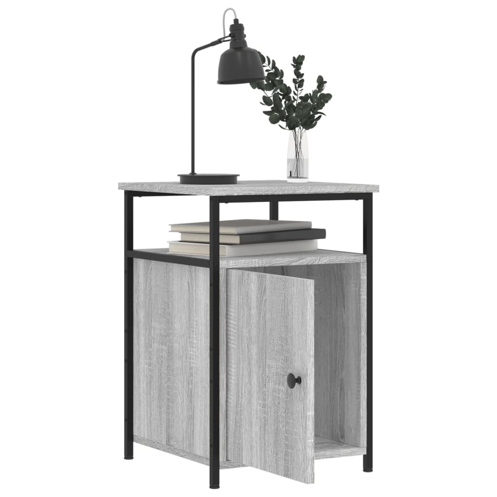 Comodini 2 pz Grigio Sonoma 40x42x60 cm in Legno Multistrato - homemem39