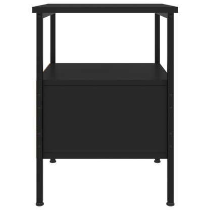 Comodini 2pz Neri 34x36x50 cm in Legno Multistrato - homemem39