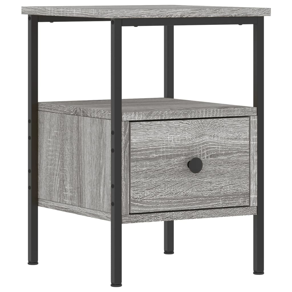 Comodini 2pz Grigio Sonoma 34x36x50 cm in Legno Multistrato - homemem39
