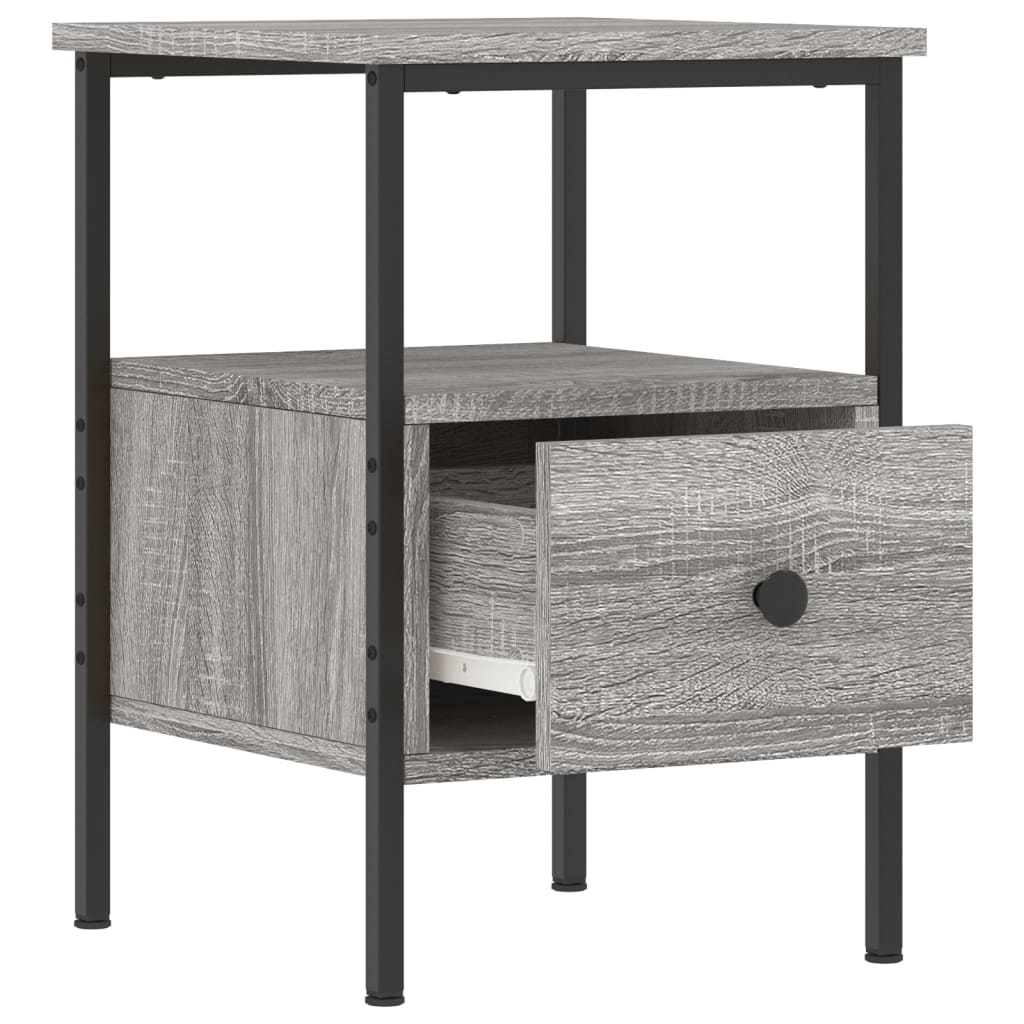 Comodini 2pz Grigio Sonoma 34x36x50 cm in Legno Multistrato - homemem39