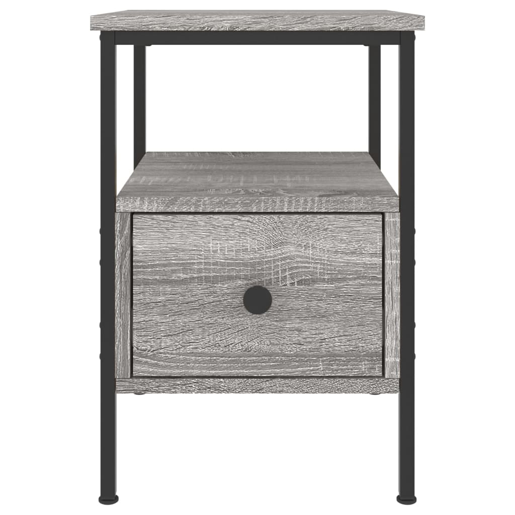 Comodini 2pz Grigio Sonoma 34x36x50 cm in Legno Multistrato - homemem39