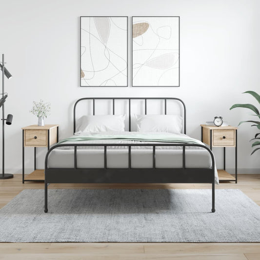 Comodini 2 pz Rovere Sonoma 30x60x60 cm in Legno Multistrato - homemem39