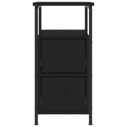 Comodino Nero 30x60x60 cm in Legno Multistrato - homemem39
