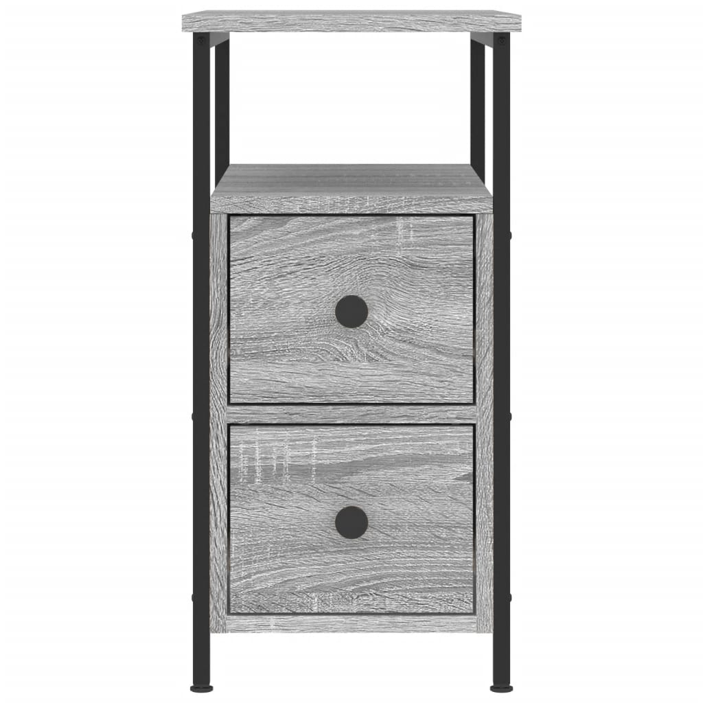 Comodini 2 pz Grigio Sonoma 30x60x60 cm in Legno Multistrato - homemem39