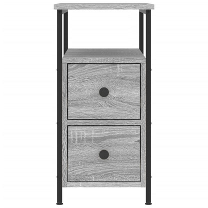 Comodini 2 pz Grigio Sonoma 30x60x60 cm in Legno Multistrato - homemem39
