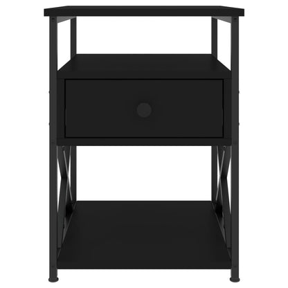 Comodini 2 pz Neri 40x42x55 cm in Legno Multistrato - homemem39