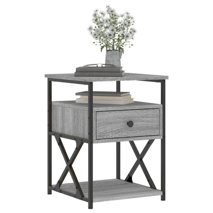 Comodini 2 pz Grigio Sonoma 40x42x55 cm in Legno Multistrato - homemem39