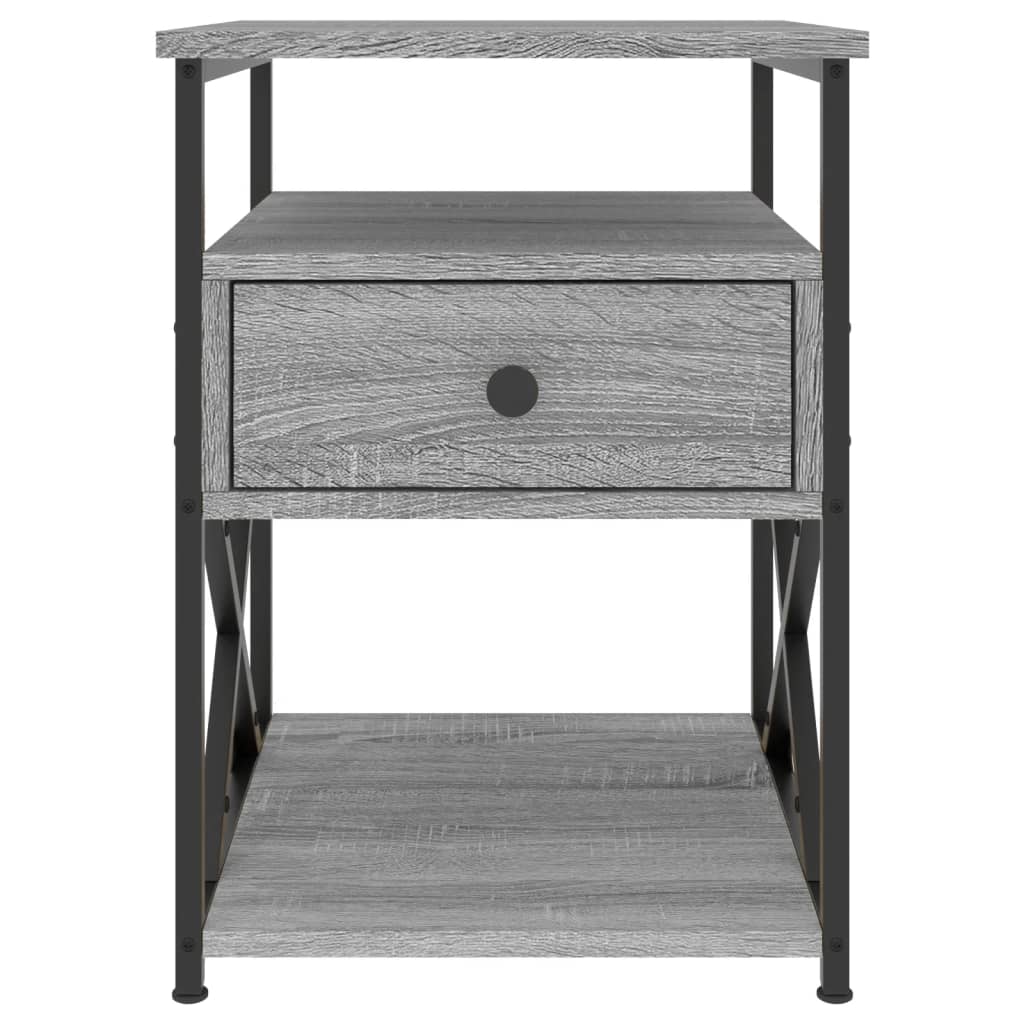 Comodini 2 pz Grigio Sonoma 40x42x55 cm in Legno Multistrato - homemem39