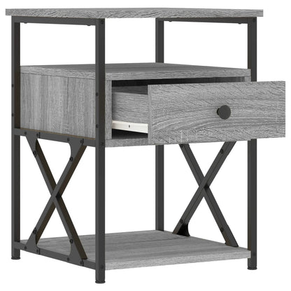 Comodini 2 pz Grigio Sonoma 40x42x55 cm in Legno Multistrato - homemem39