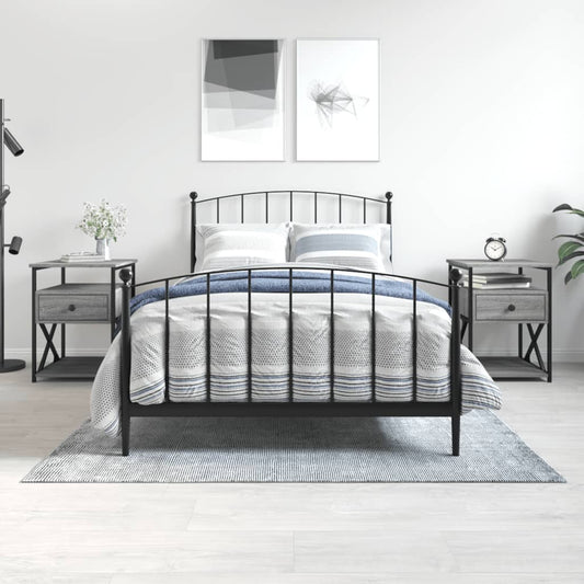 Comodini 2 pz Grigio Sonoma 40x42x55 cm in Legno Multistrato - homemem39