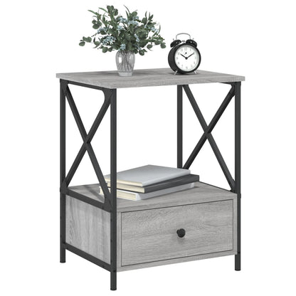Comodini 2 pz Grigio Sonoma 50x41x65 cm in Legno Multistrato - homemem39