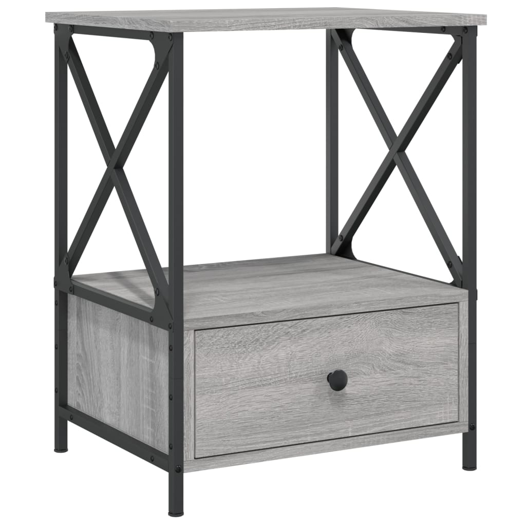 Comodini 2 pz Grigio Sonoma 50x41x65 cm in Legno Multistrato - homemem39