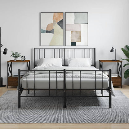 Comodini 2 pz Rovere Marrone 50x41x65 cm in Legno Multistrato - homemem39