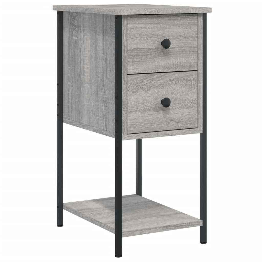 Comodini 2 pz Grigio Sonoma 32x42x70 cm in Legno Multistrato - homemem39