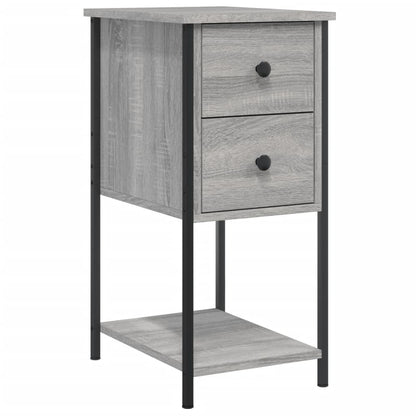 Comodini 2 pz Grigio Sonoma 32x42x70 cm in Legno Multistrato - homemem39