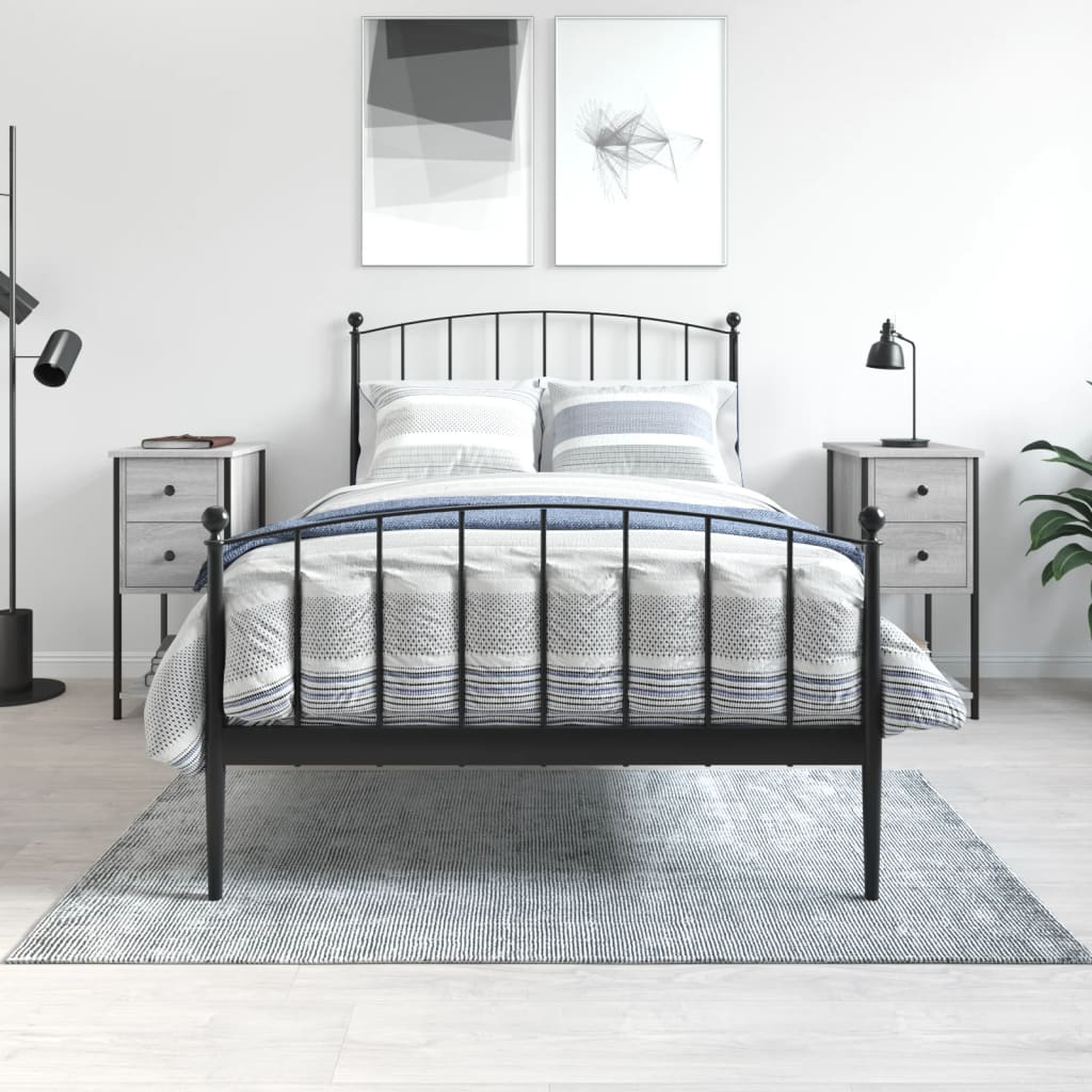 Comodini 2 pz Grigio Sonoma 32x42x70 cm in Legno Multistrato - homemem39