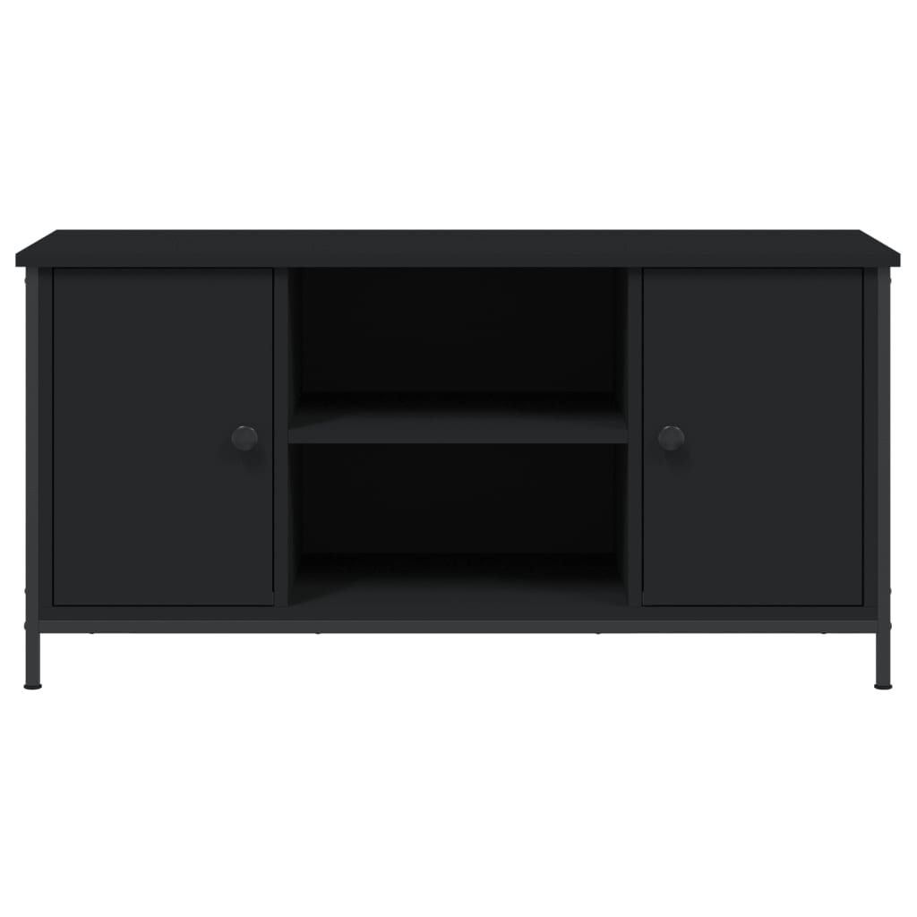 Mobile Porta TV Nero 100x40x50 cm in Legno Multistrato - homemem39