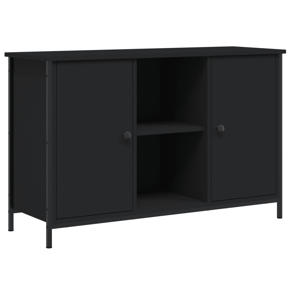 Mobile Porta TV Nero 100x35x65 cm in Legno Multistrato | homemem39