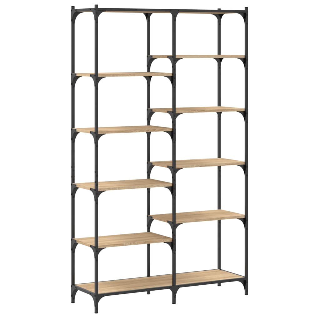 Libreria Rovere Sonoma 100x32x170 cm Legno Multistrato e Ferro | homemem39