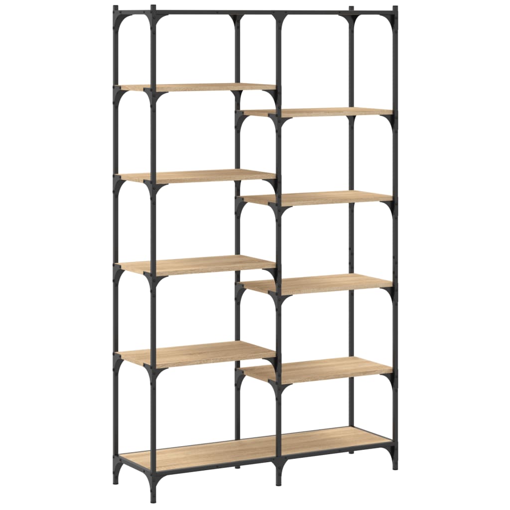Libreria Rovere Sonoma 100x32x170 cm Legno Multistrato e Ferro | homemem39