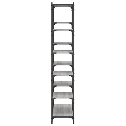 Libreria Grigio Sonoma 100x32x170 cm Legno Multistrato e Ferro | homemem39