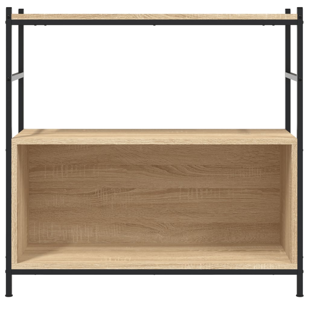 Libreria Rovere Sonoma 80x30x78,5 cm Legno Multistrato e Ferro