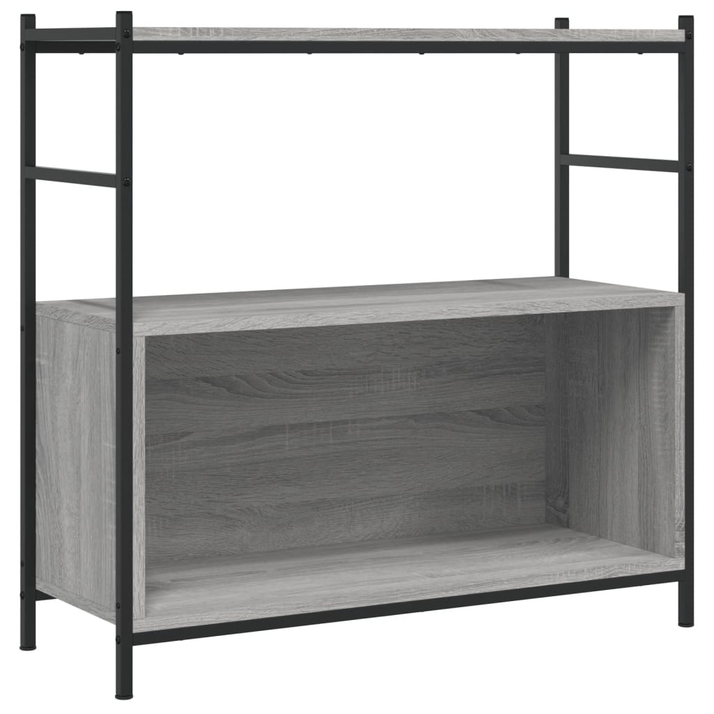 Libreria Grigio Sonoma 80x30x78,5 cm Legno Multistrato e Ferro | homemem39