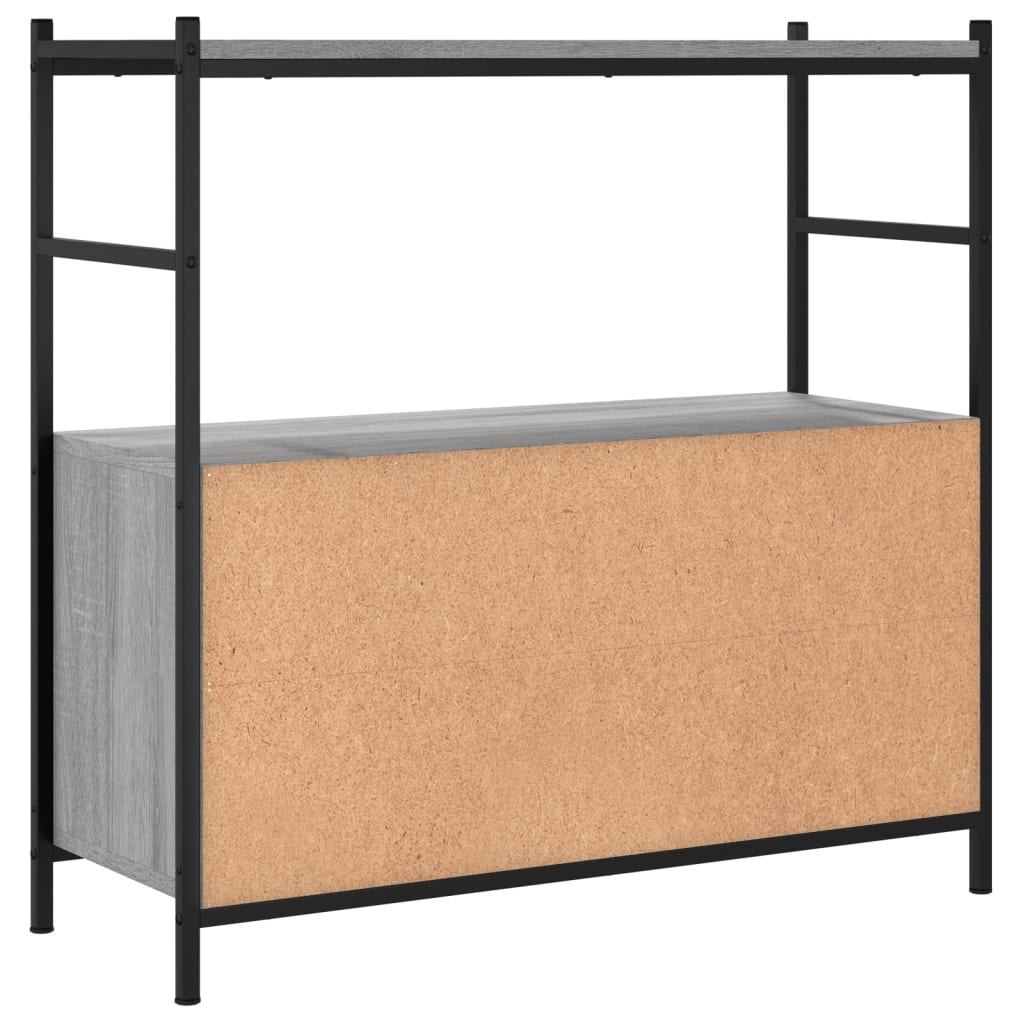 Libreria Grigio Sonoma 80x30x78,5 cm Legno Multistrato e Ferro | homemem39