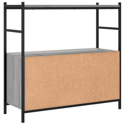 Libreria Grigio Sonoma 80x30x78,5 cm Legno Multistrato e Ferro | homemem39