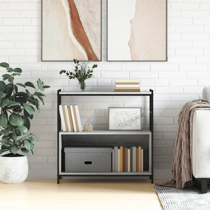 Libreria Grigio Sonoma 80x30x78,5 cm Legno Multistrato e Ferro | homemem39
